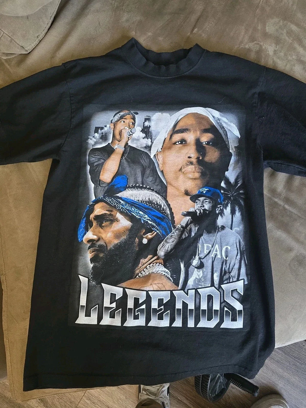 Shaka Wear 2Pac Nipsey Hussle Legends Rap Graphic Tee Medium Hip Hop Streetwear Unisex T-shirt, Sweatshirt, Hoodie, Long Sleeve Tee - T-Shirt, Sweatshirt, Hoodie