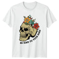 Be Kind To Your Mind Womens T-Shirt Floral Skeleton Gift For Her Unisex T-shirt, Sweatshirt, Hoodie, Long Sleeve Tee - T-Shirt, Sweatshirt, Hoodie