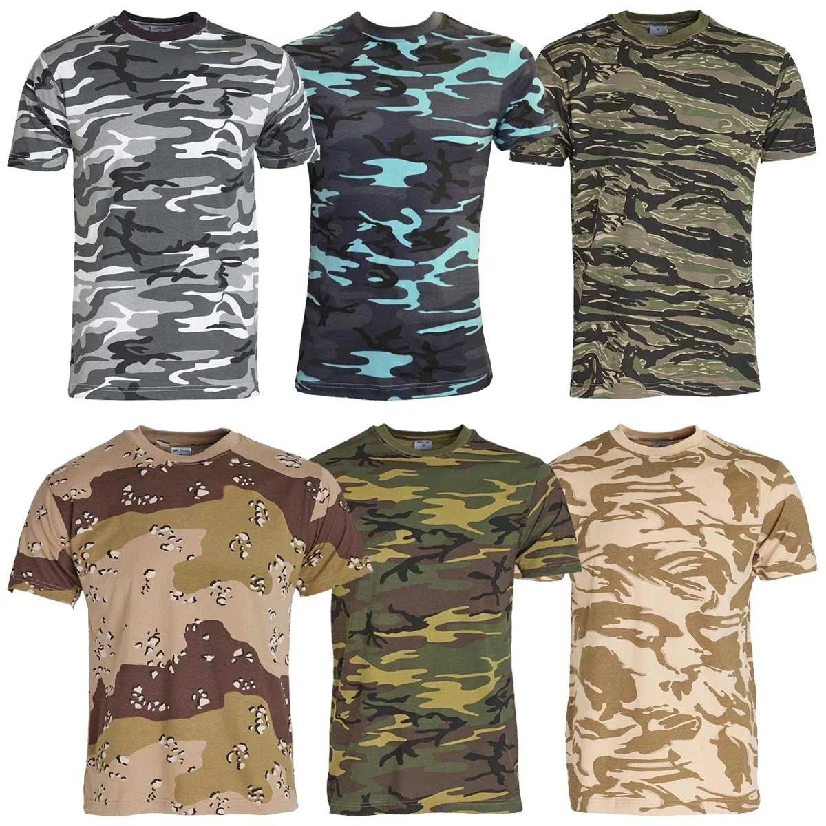 Mens Short Sleeved Camouflage T Shirt 100% Cotton US Army Military Combat Unisex T-shirt, Sweatshirt, Hoodie, Long Sleeve Tee - T-Shirt, Sweatshirt, Hoodie