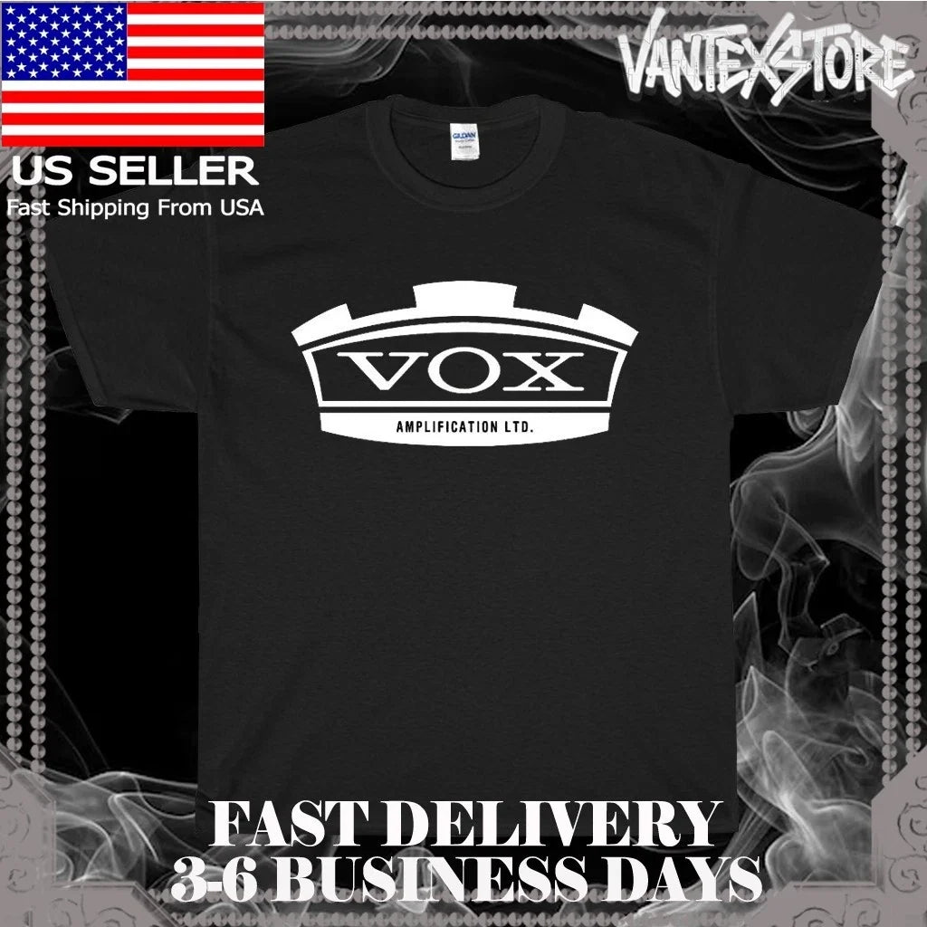 NEW SHIRT VOX AMPLIFIERS AMPS LOGO MEN'S T-SHIRT FUNNY AMERICAN USA SIZE S-5XL Unisex T-shirt, Sweatshirt, Hoodie, Long Sleeve Tee - T-Shirt, Sweatshirt, Hoodie