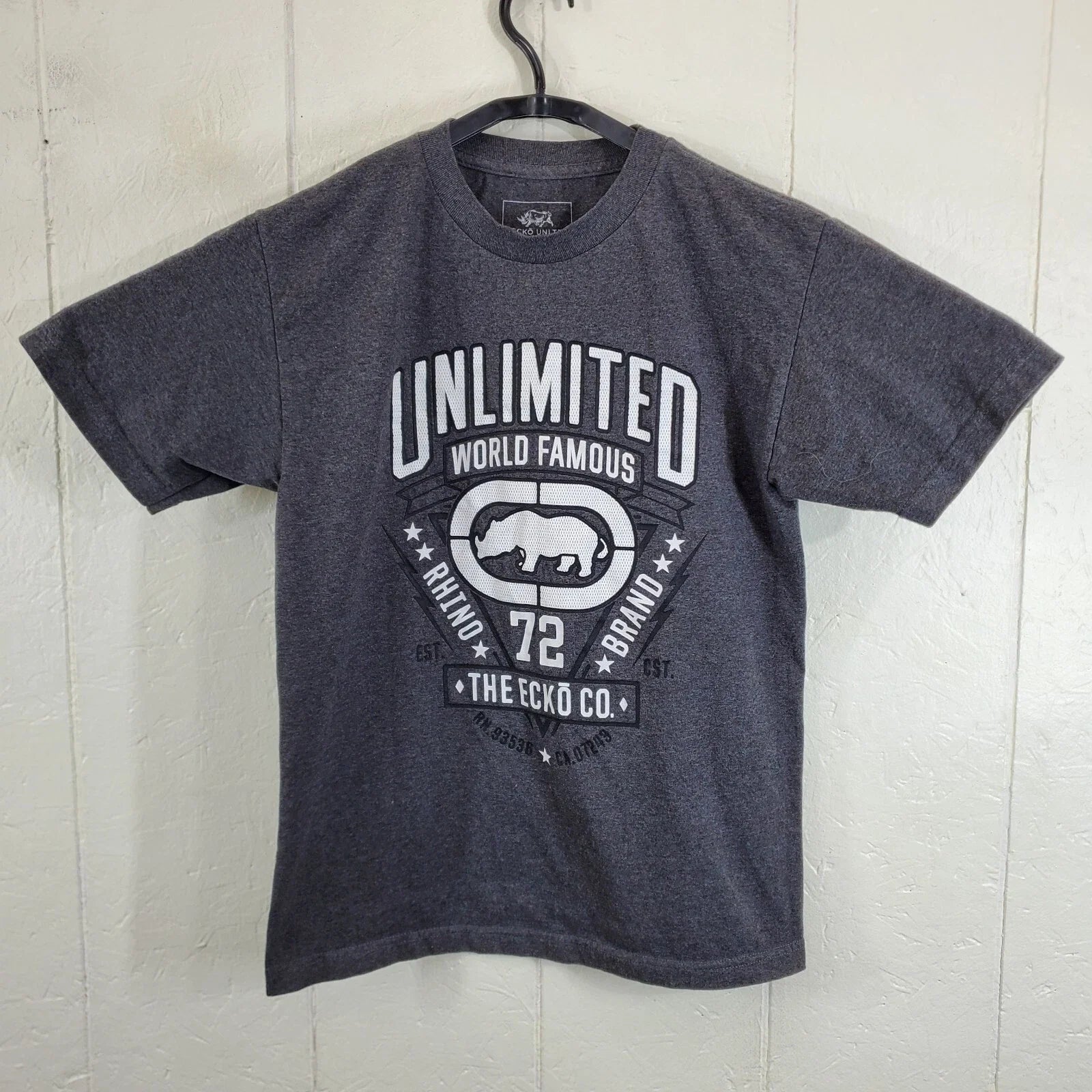 Ecko Unltd Shirt Mens Medium Gray Crew Neck Short Sleeve Graphic Stretch Casual Unisex T-shirt, Sweatshirt, Hoodie, Long Sleeve Tee - T-Shirt, Sweatshirt, Hoodie