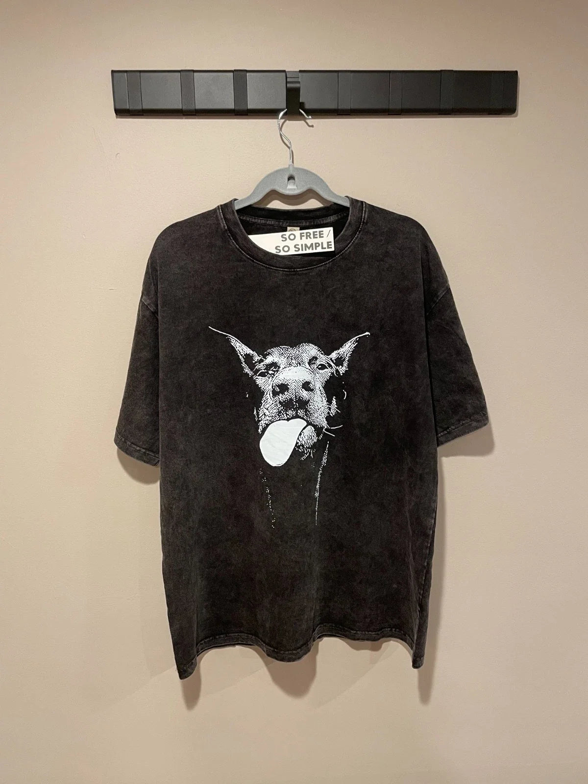 'Grunge Bulldog' Graphic Tee oversized Premium Cotton Streetwear Fast shipping Unisex T-shirt, Sweatshirt, Hoodie, Long Sleeve Tee - T-Shirt, Sweatshirt, Hoodie