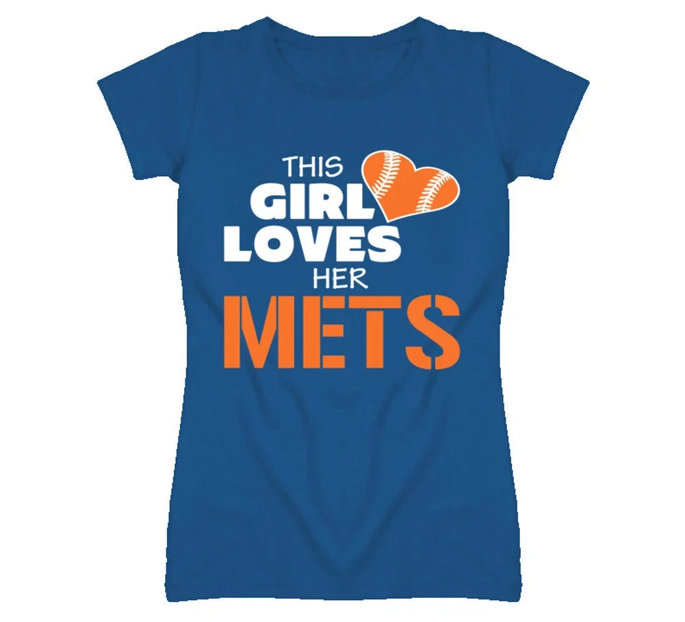 This Girl Loves Her Mets Baseball T Shirt - New York Mets Team Colors Unisex T-shirt, Sweatshirt, Hoodie, Long Sleeve Tee - T-Shirt, Sweatshirt, Hoodie