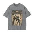 Angel With Gun Graphic T-Shirt Beige Acid Wash Vintage Grunge Tee Unisex T-shirt, Sweatshirt, Hoodie, Long Sleeve Tee - T-Shirt, Sweatshirt, Hoodie