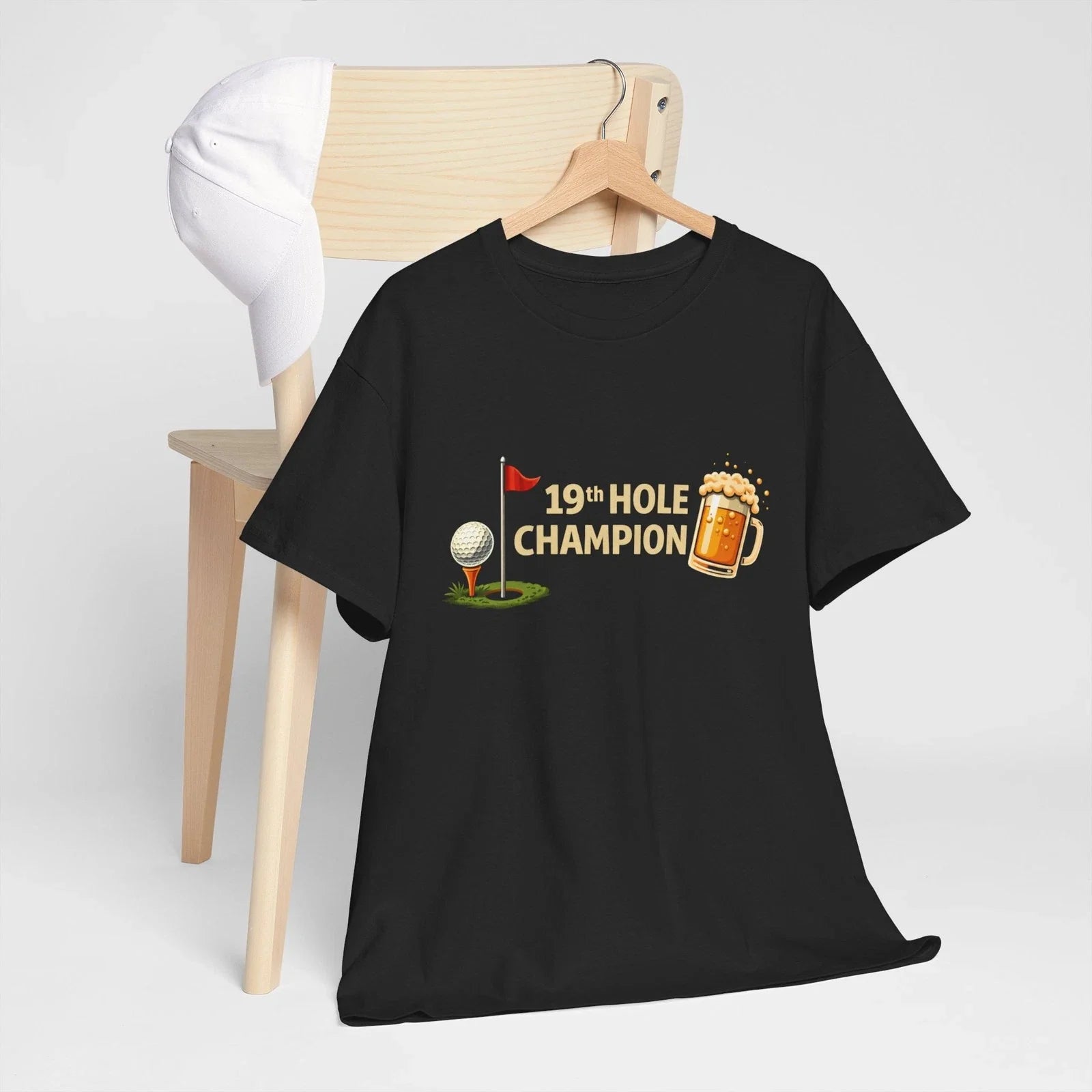 19th Hole Champion T-Shirt | Golf Beer Graphic Tee Unisex T-shirt, Sweatshirt, Hoodie, Long Sleeve Tee - T-Shirt, Sweatshirt, Hoodie