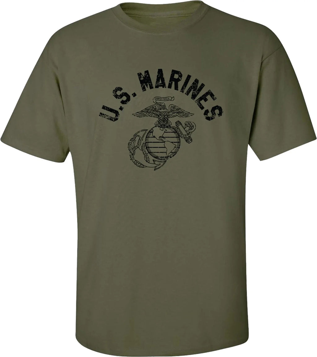 "U.S. Marines" Vintage Arch Black Ink Adult Short Sleeve Tee - Adult Small to 5X Unisex T-shirt, Sweatshirt, Hoodie, Long Sleeve Tee - T-Shirt, Sweatshirt, Hoodie