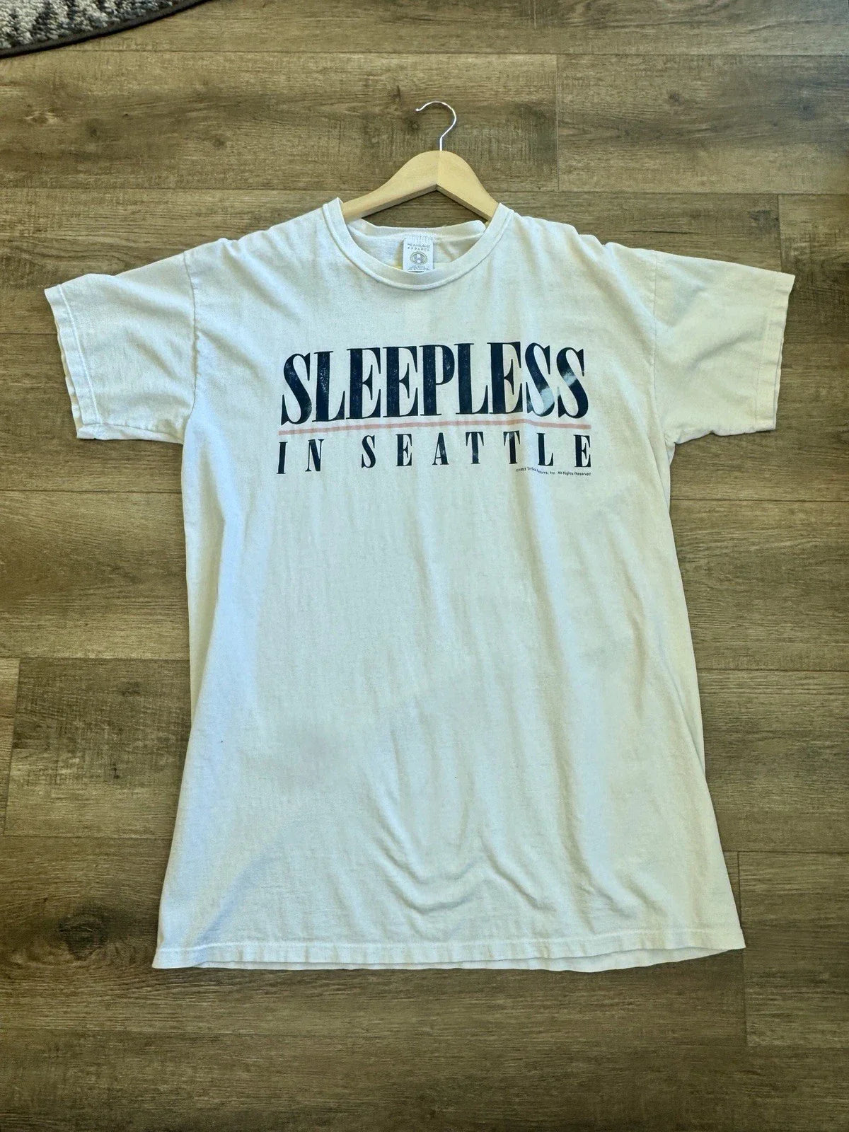 Vintage Sleepless in Seattle Shirt Mens Large white  1993 Movie Promo Tee 90s Unisex T-shirt, Sweatshirt, Hoodie, Long Sleeve Tee - T-Shirt, Sweatshirt, Hoodie