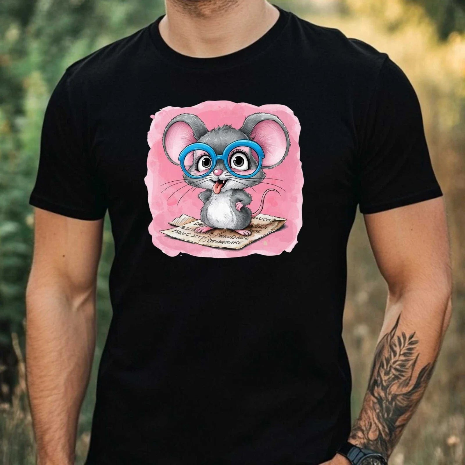 Mens Funny Mouse Print Cotton T-Shirt Size XS to 5XL Unisex T-shirt, Sweatshirt, Hoodie, Long Sleeve Tee - T-Shirt, Sweatshirt, Hoodie