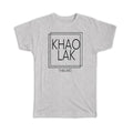 Gift T-Shirt : KHAO LAK Thailand Square Modern Minimalist Font Unisex T-shirt, Sweatshirt, Hoodie, Long Sleeve Tee - T-Shirt, Sweatshirt, Hoodie
