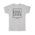 Gift T-Shirt : KANAZAWA Japan Square Modern Minimalist Font Unisex T-shirt, Sweatshirt, Hoodie, Long Sleeve Tee - T-Shirt, Sweatshirt, Hoodie