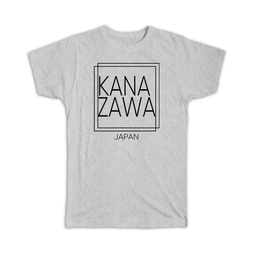 Gift T-Shirt : KANAZAWA Japan Square Modern Minimalist Font Unisex T-shirt, Sweatshirt, Hoodie, Long Sleeve Tee - T-Shirt, Sweatshirt, Hoodie