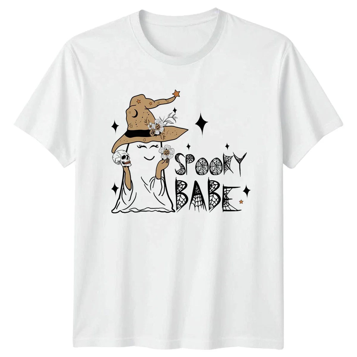 Spooky Babe Womens T-Shirt Spooky Aesthetic Halloween Gift For Her Unisex T-shirt, Sweatshirt, Hoodie, Long Sleeve Tee - T-Shirt, Sweatshirt, Hoodie