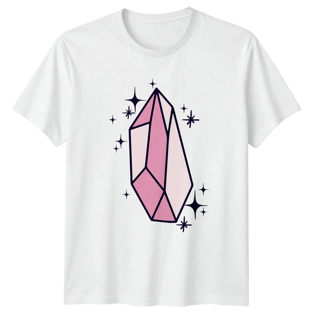 Sparkling Pink Crystal Aesthetic Womens T-Shirt Aesthetic Crystal Birthday Unisex T-shirt, Sweatshirt, Hoodie, Long Sleeve Tee - T-Shirt, Sweatshirt, Hoodie