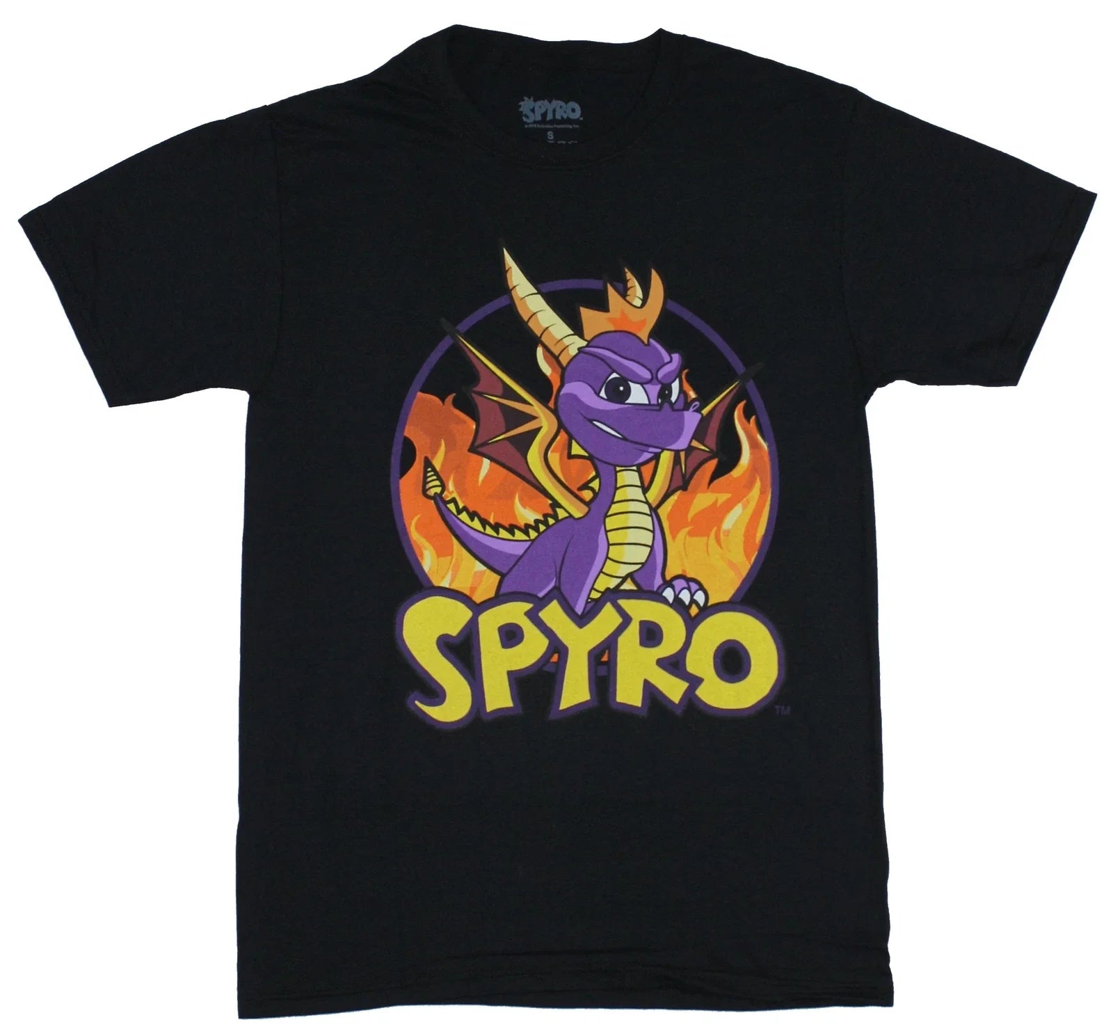Spyro The Dragon Mens T-Shirt - Classic Spyro Fire Image Unisex T-shirt, Sweatshirt, Hoodie, Long Sleeve Tee - T-Shirt, Sweatshirt, Hoodie