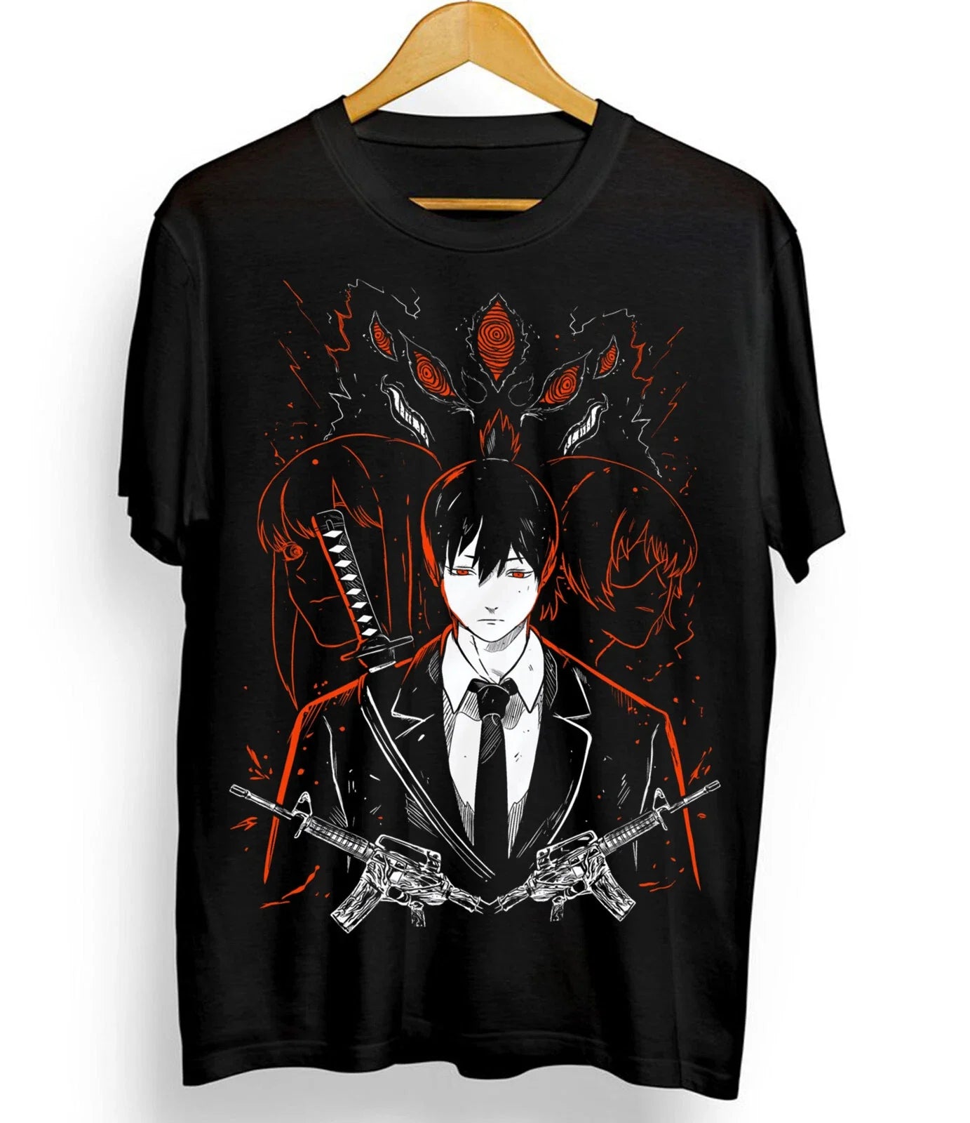 Chainsaw Man T-Shirt,Anime Manga Denji T-Shirt, Aki Power T-Shirt,Black T-shirt Unisex T-shirt, Sweatshirt, Hoodie, Long Sleeve Tee - T-Shirt, Sweatshirt, Hoodie