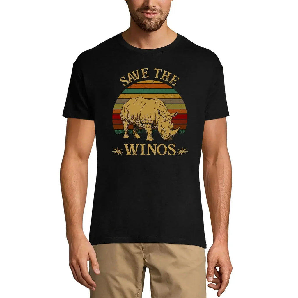 ULTRABASIC men's retro t-shirt Save The Winos Rhinos Wine retro Save The Unisex T-shirt, Sweatshirt, Hoodie, Long Sleeve Tee - T-Shirt, Sweatshirt, Hoodie