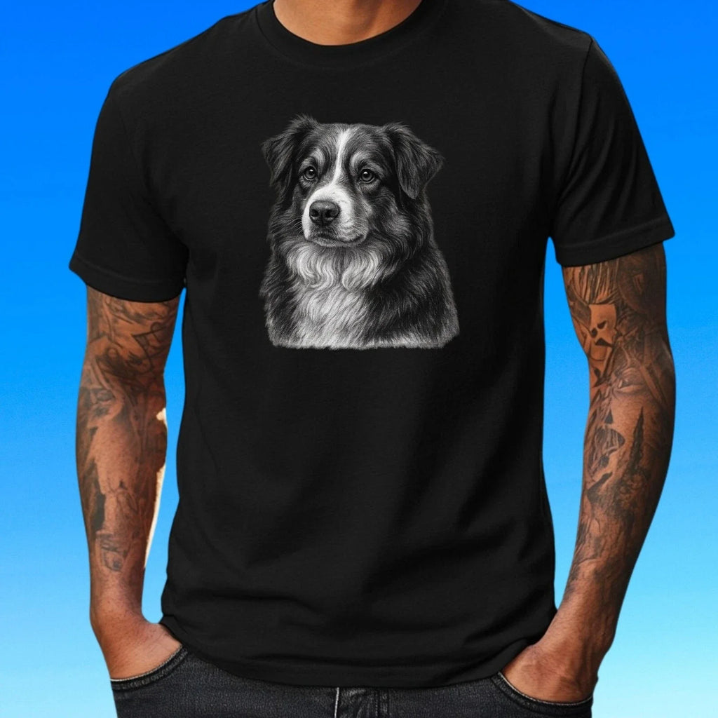 Mens Australian Shepherd Motif Cotton T-Shirt Size XS to 5XL Unisex T-shirt, Sweatshirt, Hoodie, Long Sleeve Tee - T-Shirt, Sweatshirt, Hoodie
