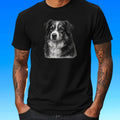 Mens Australian Shepherd Motif Cotton T-Shirt Size XS to 5XL Unisex T-shirt, Sweatshirt, Hoodie, Long Sleeve Tee - T-Shirt, Sweatshirt, Hoodie