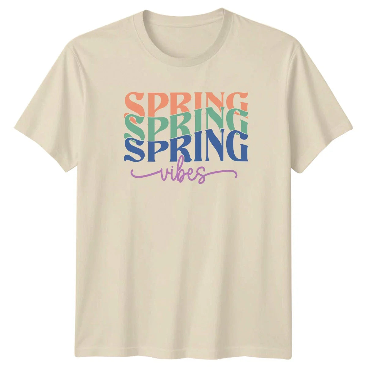 Spring Vibes T-Shirt Retro Groovy Aesthetic Seasonal Apparel Unisex T-shirt, Sweatshirt, Hoodie, Long Sleeve Tee - T-Shirt, Sweatshirt, Hoodie