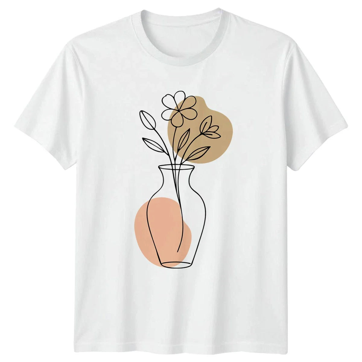 Minimalist Abstract Floral Line Art T-Shirt Botanical Art Birthday Gift Unisex T-shirt, Sweatshirt, Hoodie, Long Sleeve Tee - T-Shirt, Sweatshirt, Hoodie