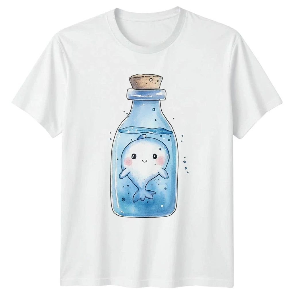 Cute Whale In A Bottle T-Shirt Ocean Animal Gift For Him And Her Unisex T-shirt, Sweatshirt, Hoodie, Long Sleeve Tee - T-Shirt, Sweatshirt, Hoodie