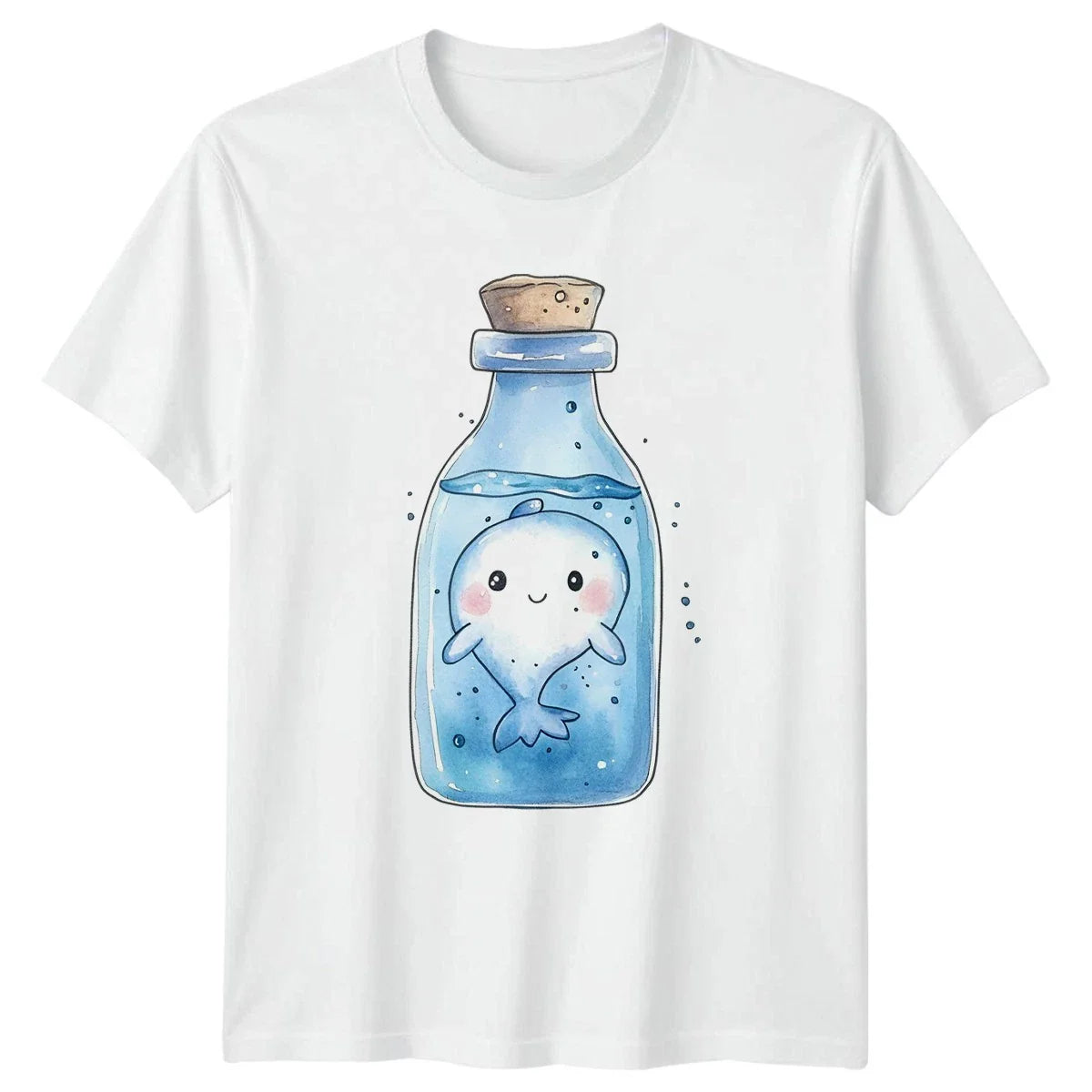 Cute Whale In A Bottle T-Shirt Ocean Animal Gift For Him And Her Unisex T-shirt, Sweatshirt, Hoodie, Long Sleeve Tee - T-Shirt, Sweatshirt, Hoodie