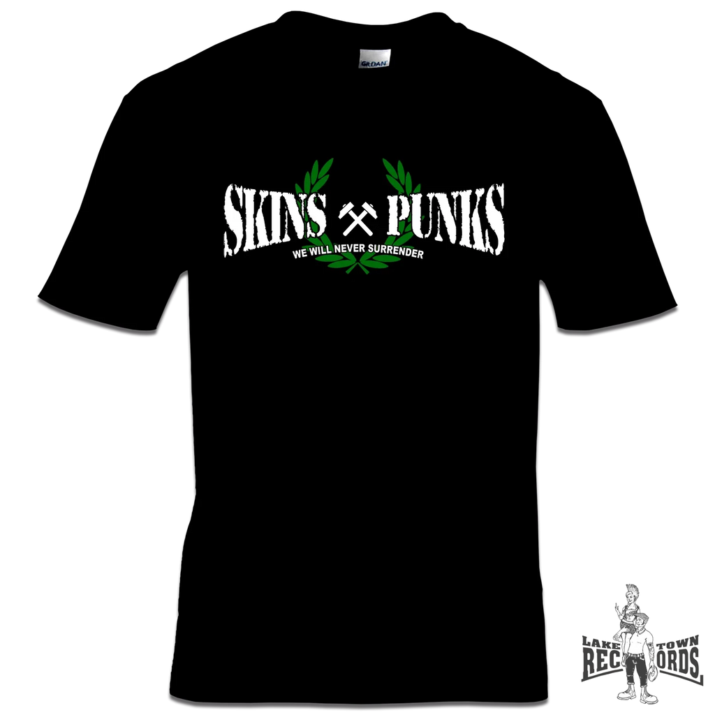 SKINS & PUNKS - WE WILL NEVER SURRENDER (T-SHIRT) New S-3XL Punk United Oi Oi! Unisex T-shirt, Sweatshirt, Hoodie, Long Sleeve Tee - T-Shirt, Sweatshirt, Hoodie