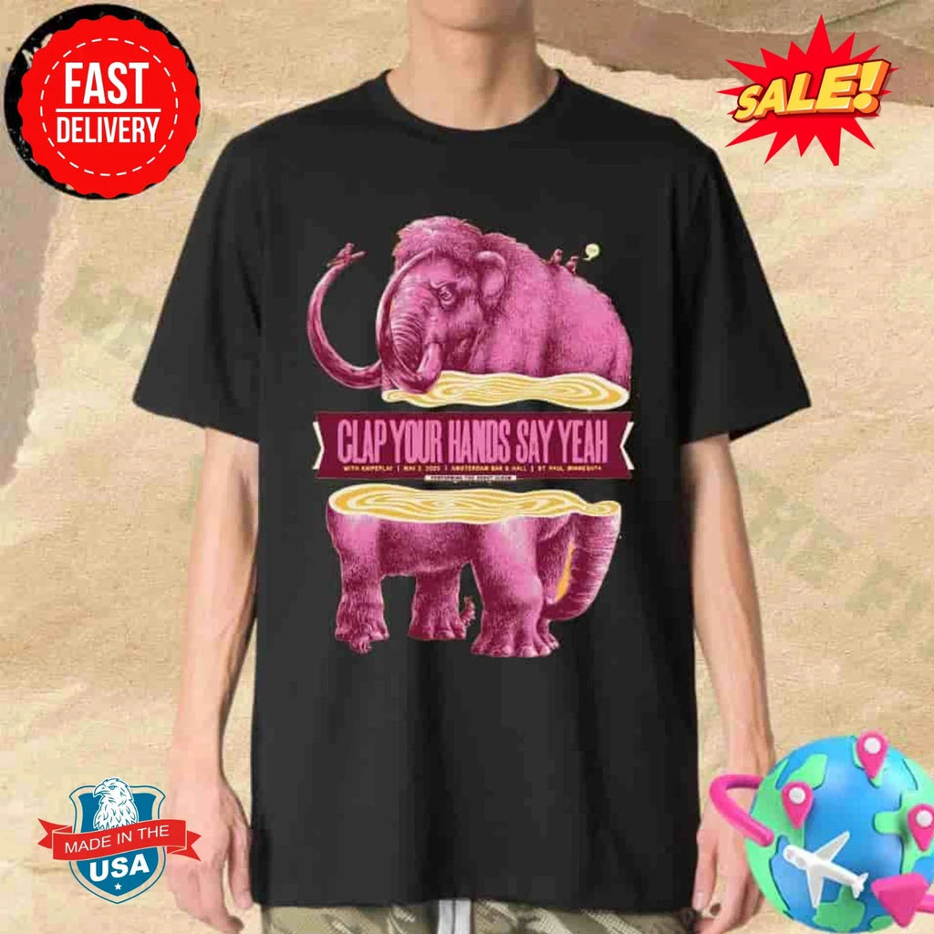 Clap Your Hands Say Yeah St Pual Minnesota May 2 2025 T Shirt Unisex Unisex T-shirt, Sweatshirt, Hoodie, Long Sleeve Tee - T-Shirt, Sweatshirt, Hoodie
