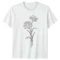 Minimalist Daisy Flower Line Art Womens T-Shirt Botanical Gardening Unisex T-shirt, Sweatshirt, Hoodie, Long Sleeve Tee - T-Shirt, Sweatshirt, Hoodie