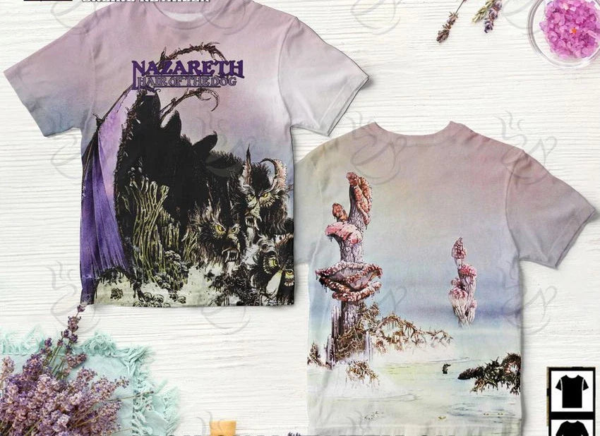 Nazareth Band Hair Of The Dog  Rock n Roll Album 3D T-shirt S to 5XL 2F1786 Unisex T-shirt, Sweatshirt, Hoodie, Long Sleeve Tee - T-Shirt, Sweatshirt, Hoodie