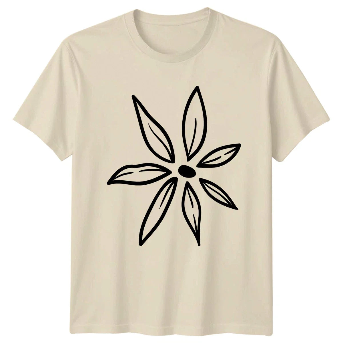 Minimalist Hand Drawn Floral Design T-Shirt Botanical Flower Birthday Gift Unisex T-shirt, Sweatshirt, Hoodie, Long Sleeve Tee - T-Shirt, Sweatshirt, Hoodie