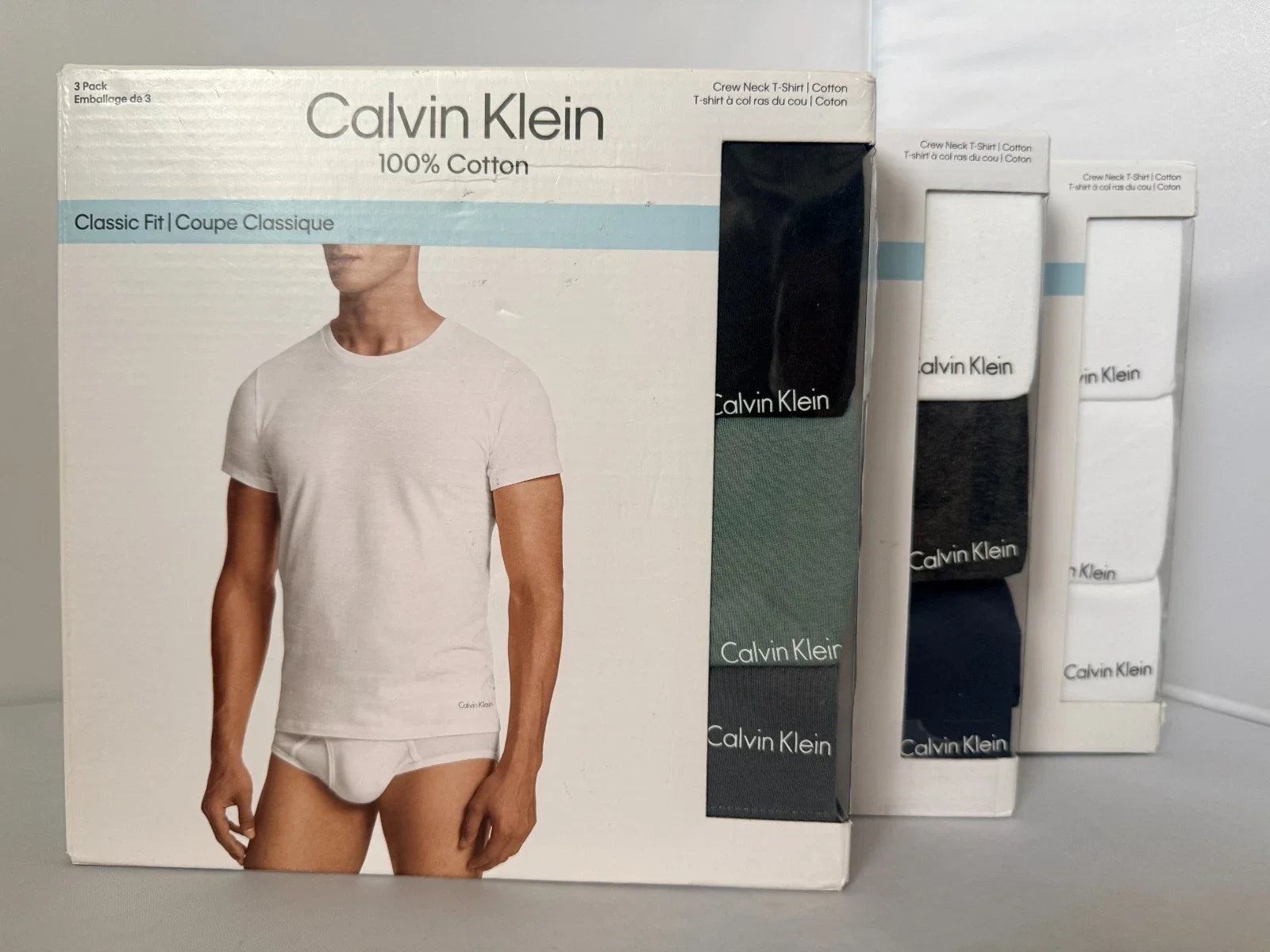 Calvin Klein 100% Cotton Crew Neck T-Shirt Classic Fit 3 Pack Size LARGE Unisex T-shirt, Sweatshirt, Hoodie, Long Sleeve Tee - T-Shirt, Sweatshirt, Hoodie