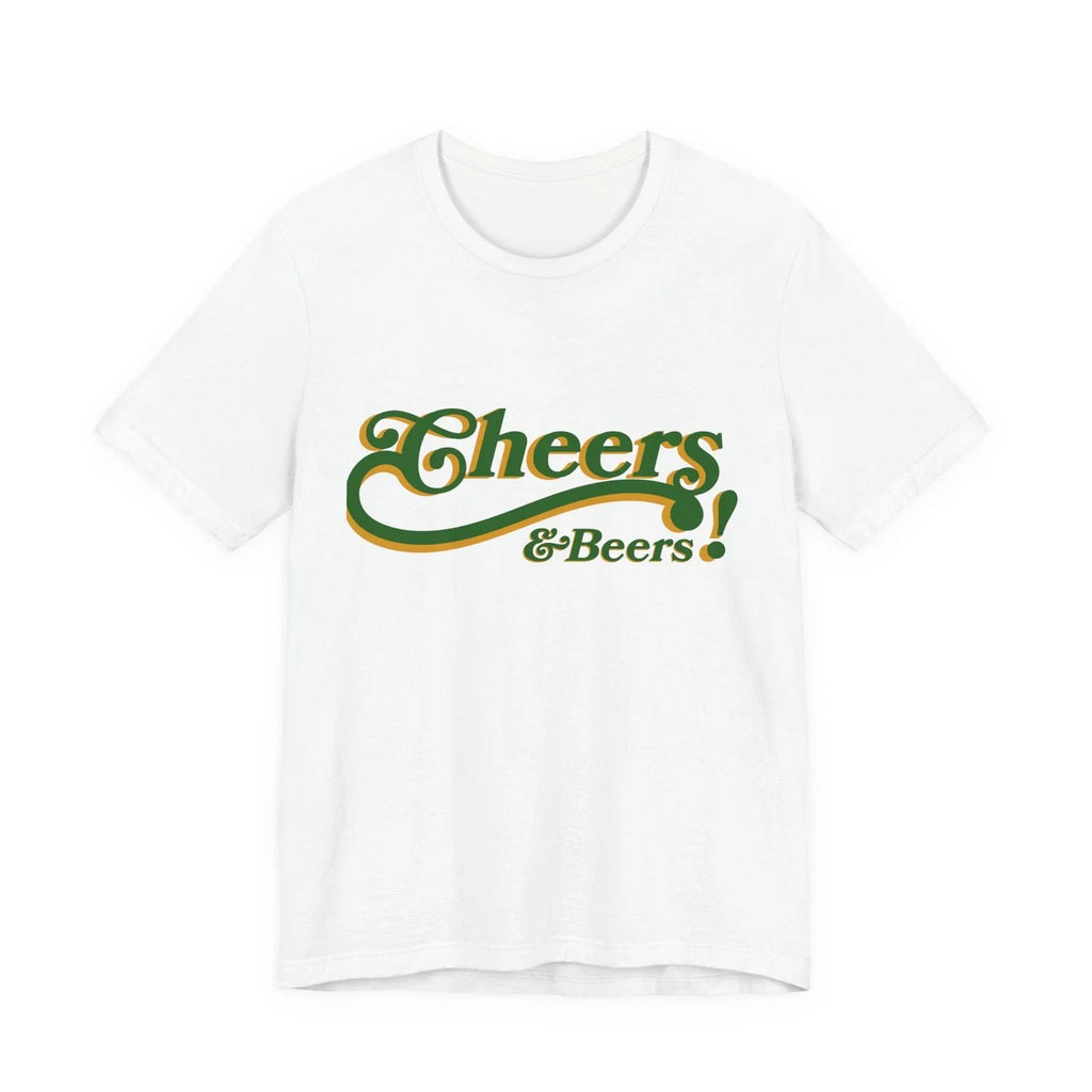 Cheers & Beers T-Shirt | Retro Script St. Patrick's Day Beer Tee Unisex T-shirt, Sweatshirt, Hoodie, Long Sleeve Tee - T-Shirt, Sweatshirt, Hoodie