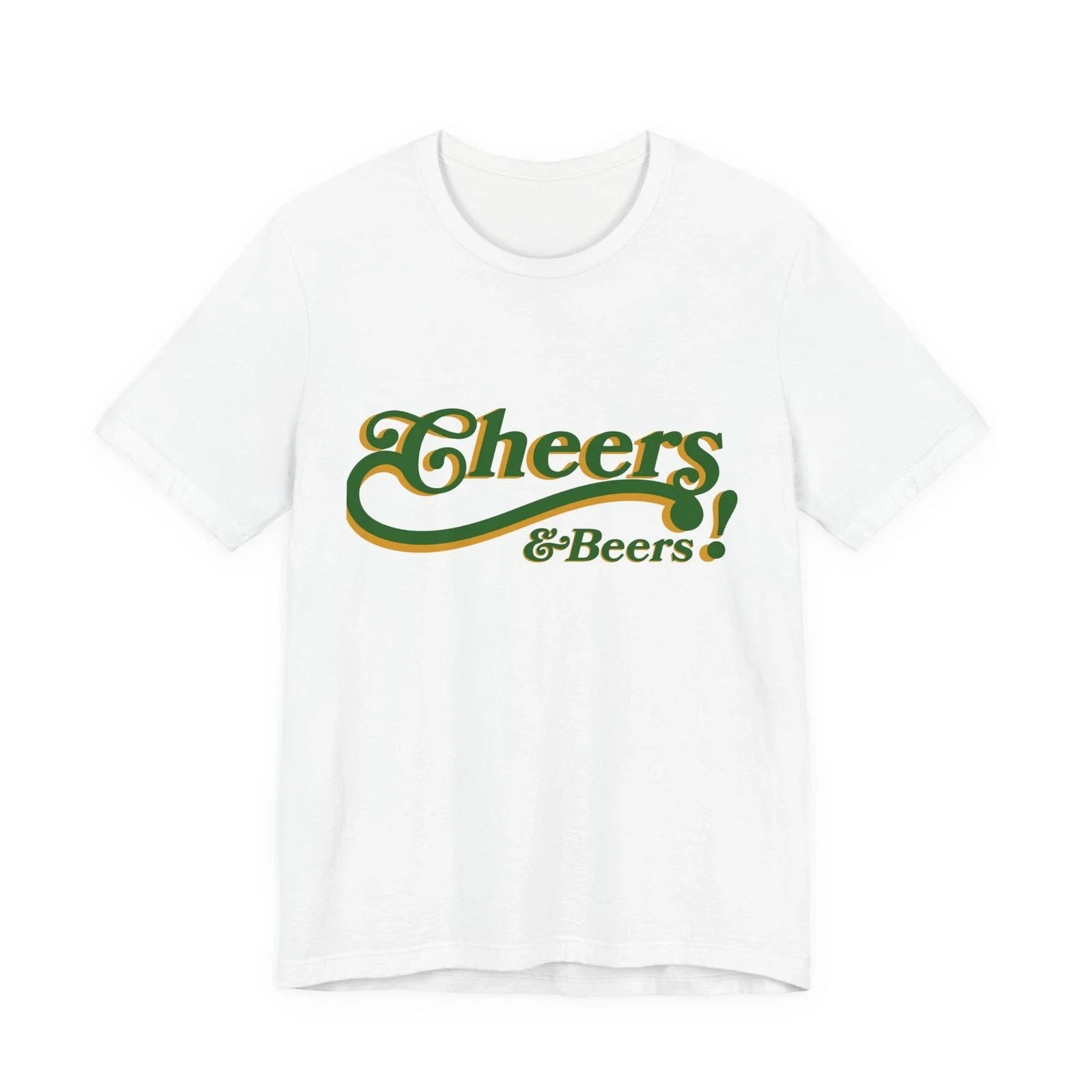 Cheers & Beers T-Shirt | Retro Script St. Patrick's Day Beer Tee Unisex T-shirt, Sweatshirt, Hoodie, Long Sleeve Tee - T-Shirt, Sweatshirt, Hoodie