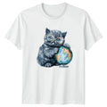 Cute Kitten Wearing Glasses T-Shirt Geography Cat Birthday Gift For Him And Her Unisex T-shirt, Sweatshirt, Hoodie, Long Sleeve Tee - T-Shirt, Sweatshirt, Hoodie