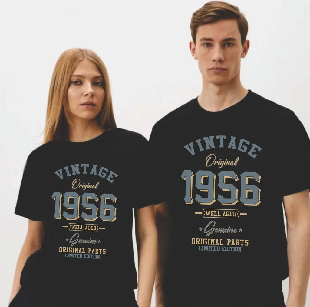 Vintage Born in 1956 T-Shirt. Birthday Gift. Well Aged Original Parts T-Shirt Unisex T-shirt, Sweatshirt, Hoodie, Long Sleeve Tee - T-Shirt, Sweatshirt, Hoodie