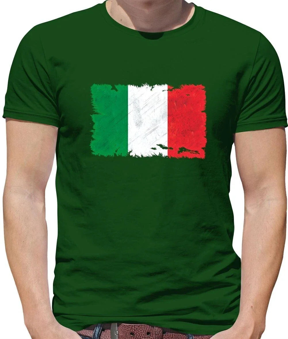 Italien Grunge Stil Flagge - Herren - Italienische Flaggen Reise Country Milan Unisex T-shirt, Sweatshirt, Hoodie, Long Sleeve Tee - T-Shirt, Sweatshirt, Hoodie