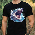 Mens Watercolour Shark Motif Cotton T-Shirt Size XS to 5XL Unisex T-shirt, Sweatshirt, Hoodie, Long Sleeve Tee - T-Shirt, Sweatshirt, Hoodie