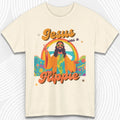 Jesus Was A Hippie Retro Tee, Peace & Love Tshirt, 60s Style, Unisex Cotton Unisex T-shirt, Sweatshirt, Hoodie, Long Sleeve Tee - T-Shirt, Sweatshirt, Hoodie