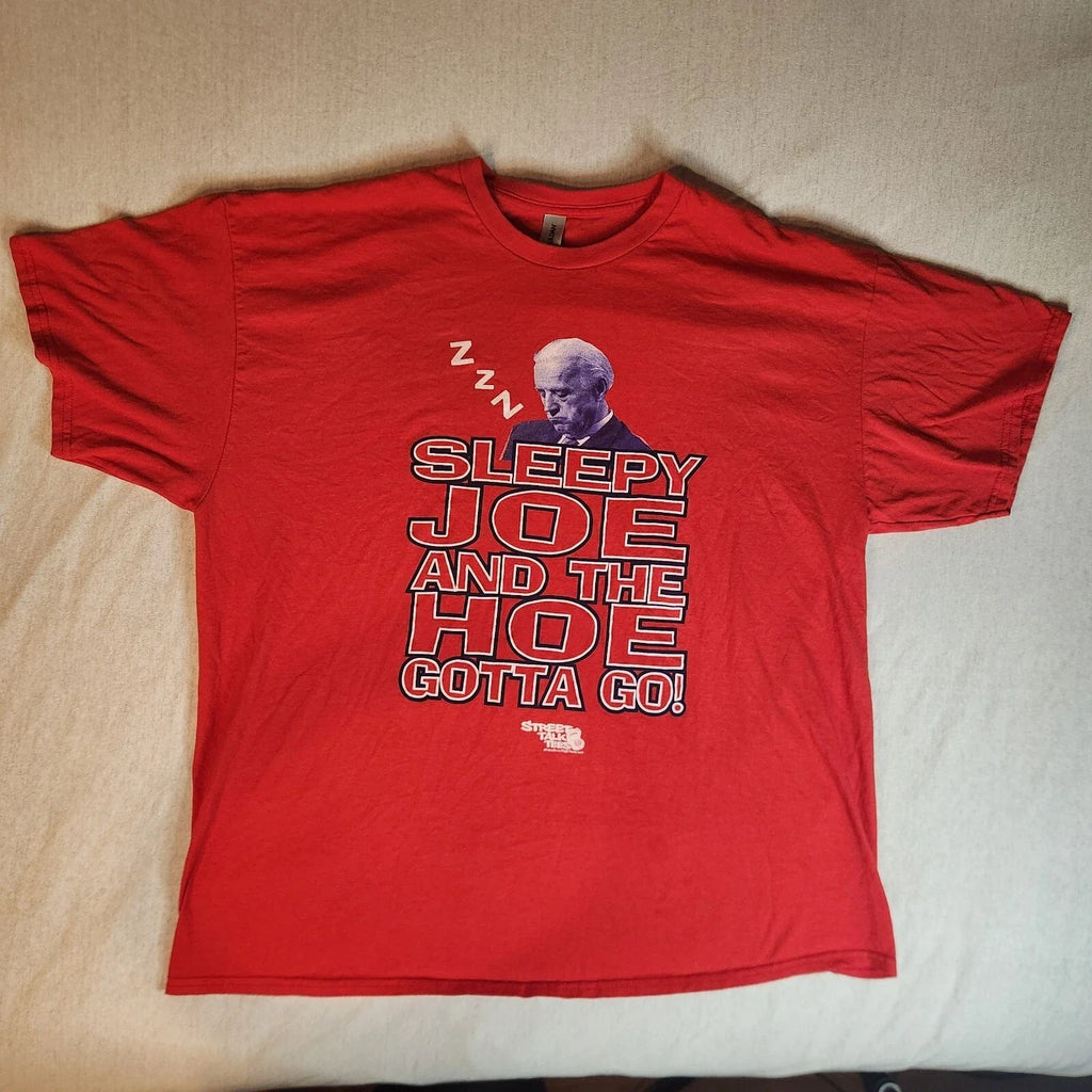 Donald Trump Tshirt Street Talk Tees Sleepy Joe 2XL Unisex T-shirt, Sweatshirt, Hoodie, Long Sleeve Tee - T-Shirt, Sweatshirt, Hoodie