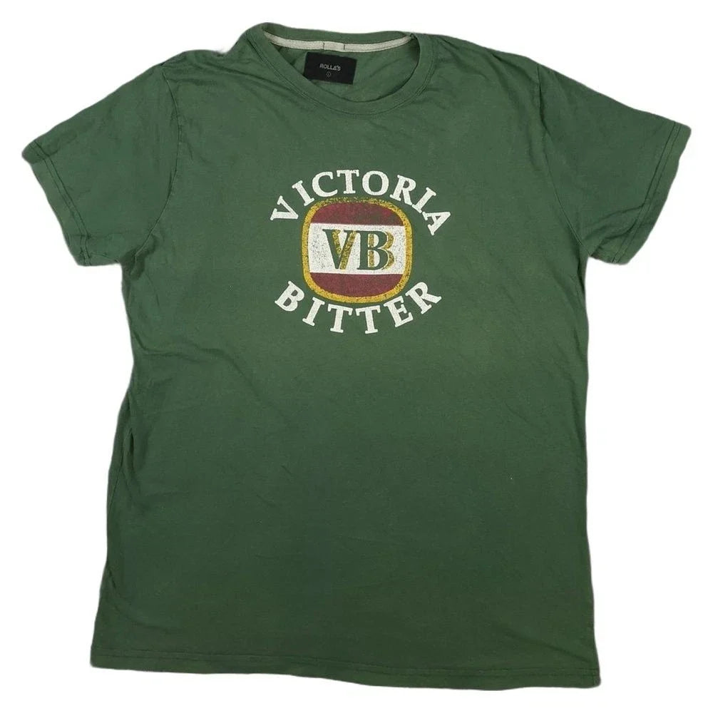 Rollas Shirt Mens LARGE Green Victoria Bitter VB Short Sleeve Cotton Size L Unisex T-shirt, Sweatshirt, Hoodie, Long Sleeve Tee - T-Shirt, Sweatshirt, Hoodie