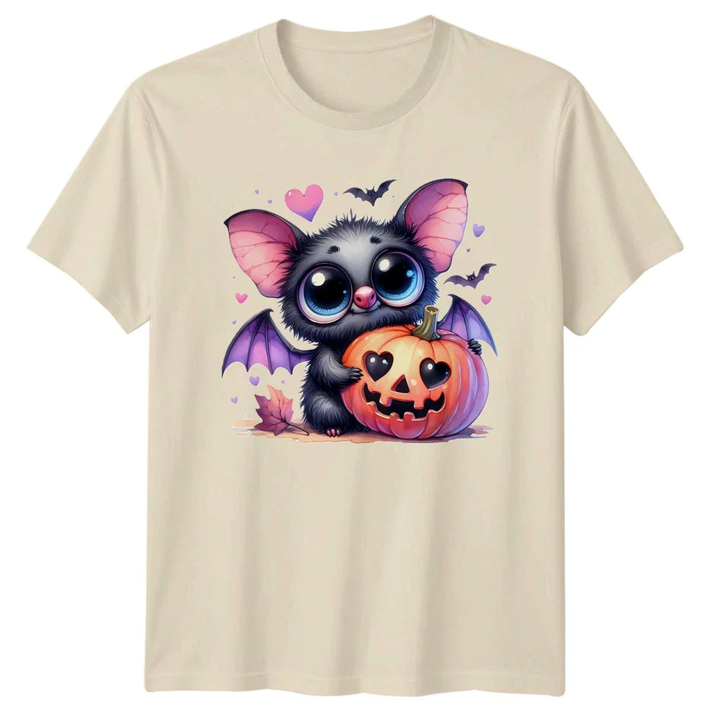 Cute Bat Halloween Pumpkin Mens T-Shirt Womens Tee Graphic Top Unisex T-shirt, Sweatshirt, Hoodie, Long Sleeve Tee - T-Shirt, Sweatshirt, Hoodie
