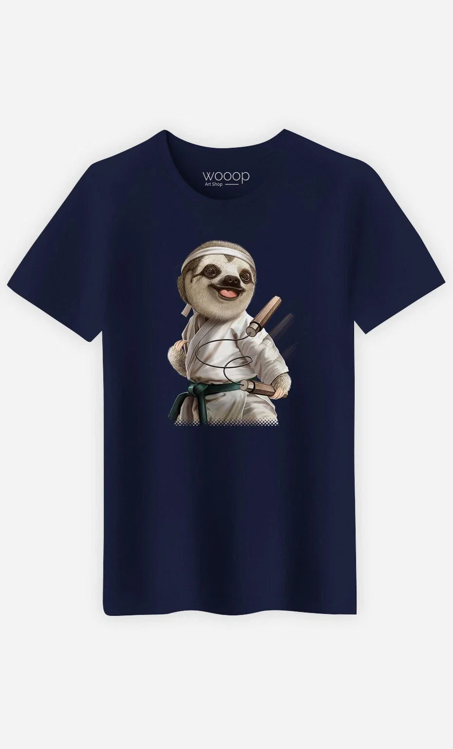 Men's Short Sleeve Karate Sloth T-Shirt Color Navy Blue Unisex T-shirt, Sweatshirt, Hoodie, Long Sleeve Tee - T-Shirt, Sweatshirt, Hoodie
