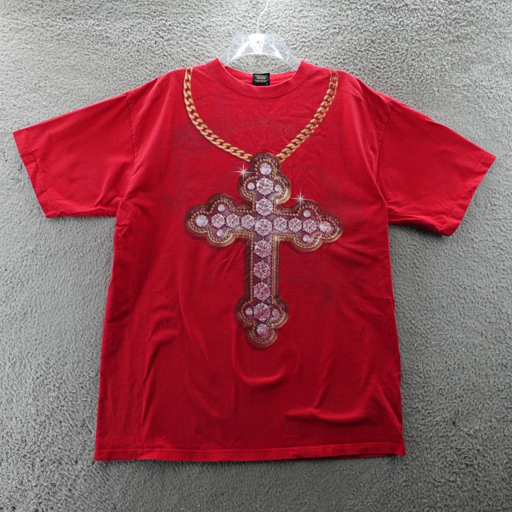 Truicon Shirt Adult Extra Large Red Cross Chain Y2K Grunge Casual Men's Unisex T-shirt, Sweatshirt, Hoodie, Long Sleeve Tee - T-Shirt, Sweatshirt, Hoodie