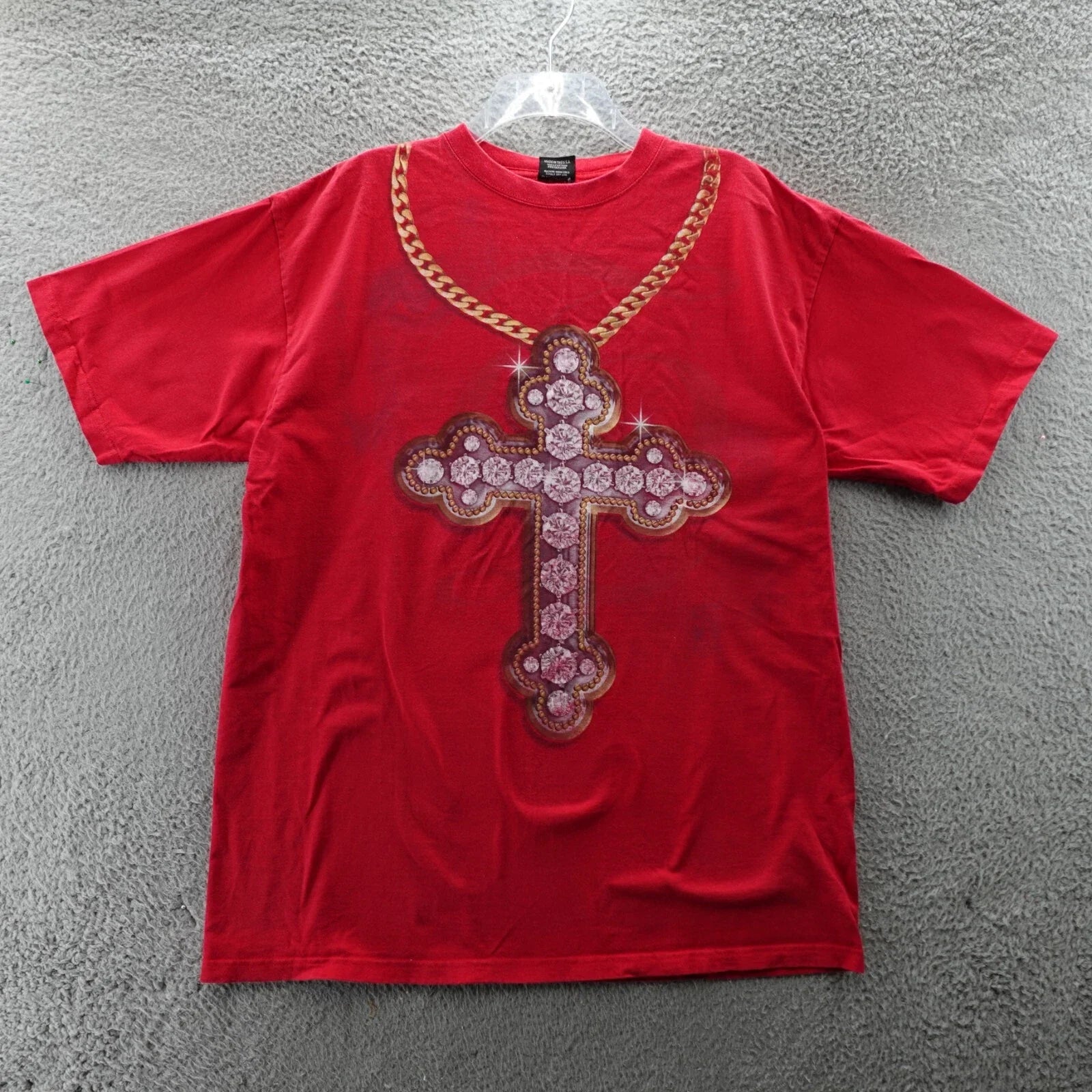 Truicon Shirt Adult Extra Large Red Cross Chain Y2K Grunge Casual Men's Unisex T-shirt, Sweatshirt, Hoodie, Long Sleeve Tee - T-Shirt, Sweatshirt, Hoodie