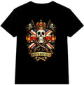 Skull Union Jack Pirate Biker T Shirt Crown Vintage Graphic Tee Mens Womens Unisex T-shirt, Sweatshirt, Hoodie, Long Sleeve Tee - T-Shirt, Sweatshirt, Hoodie