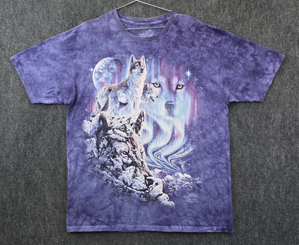 The Mountain Find 10 Wolves T-shirt Mens Size XL Purple Tie Dye Fantasy Puzzle Unisex T-shirt, Sweatshirt, Hoodie, Long Sleeve Tee - T-Shirt, Sweatshirt, Hoodie