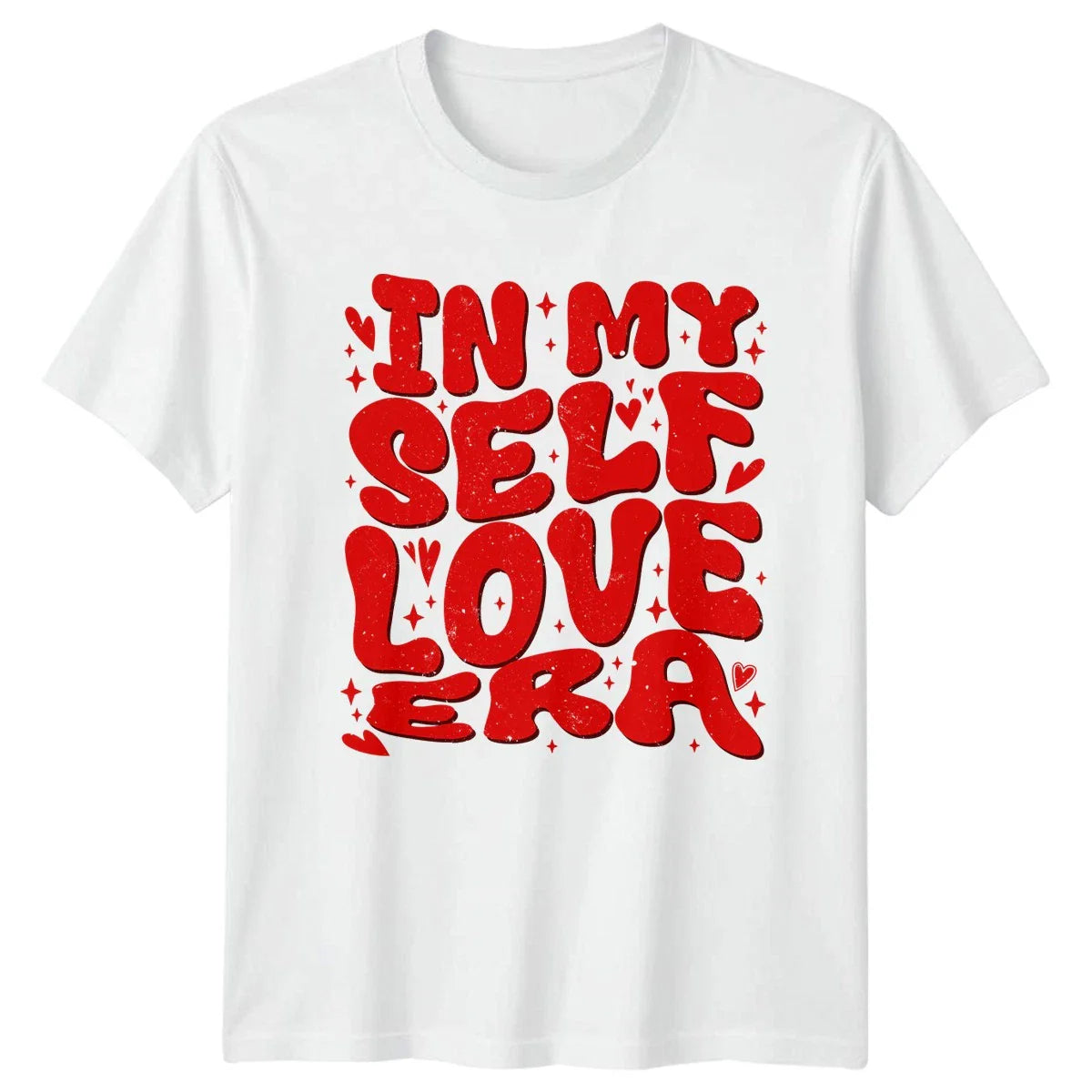 In My Self Love Era Womens T-Shirt Groovy Aesthetic Empowerment Unisex T-shirt, Sweatshirt, Hoodie, Long Sleeve Tee - T-Shirt, Sweatshirt, Hoodie