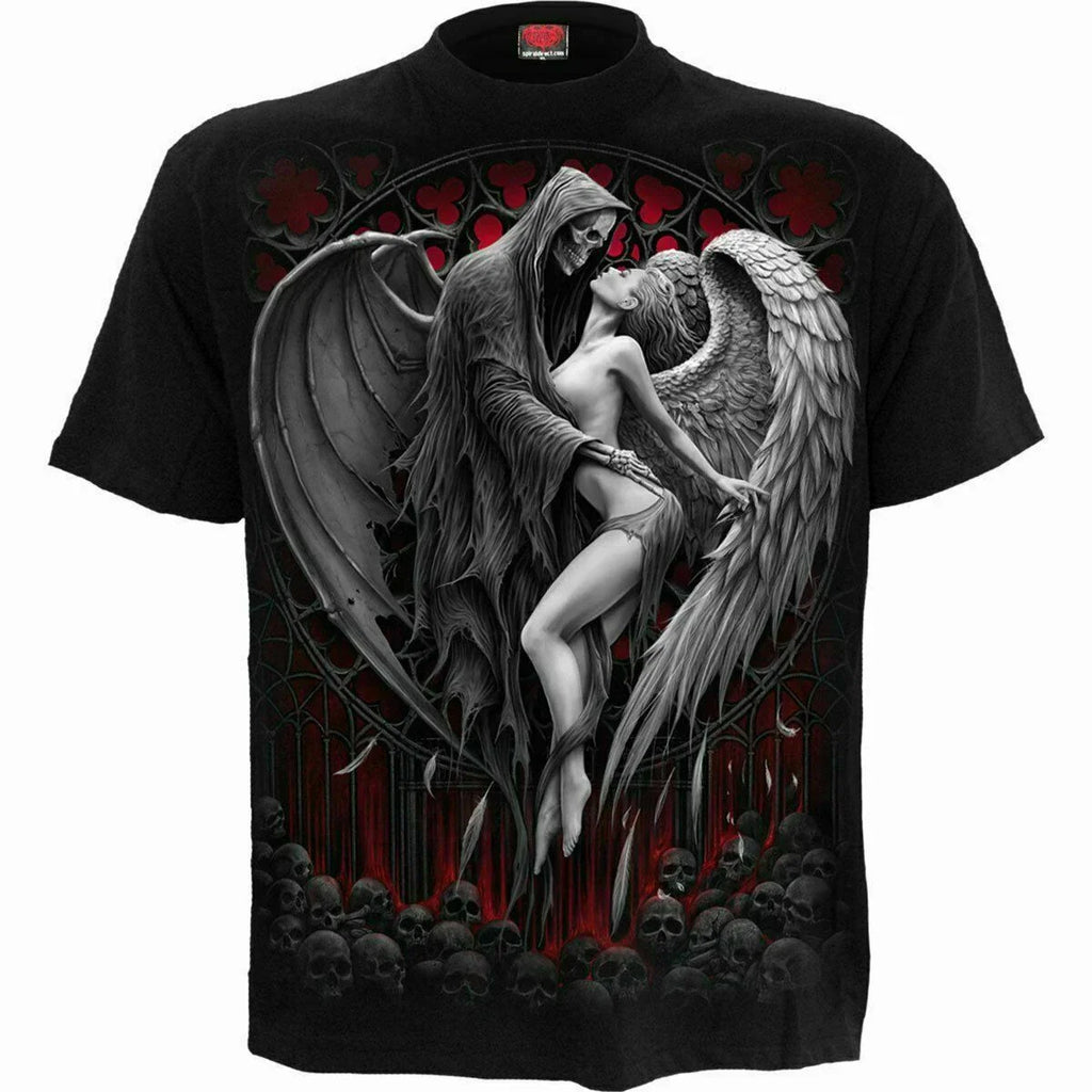 Spiral Direct FORBIDDEN T-Shirt/Biker/Goth/Skull/Horror/Angel/Reaper/Top/Tee Unisex T-shirt, Sweatshirt, Hoodie, Long Sleeve Tee - T-Shirt, Sweatshirt, Hoodie