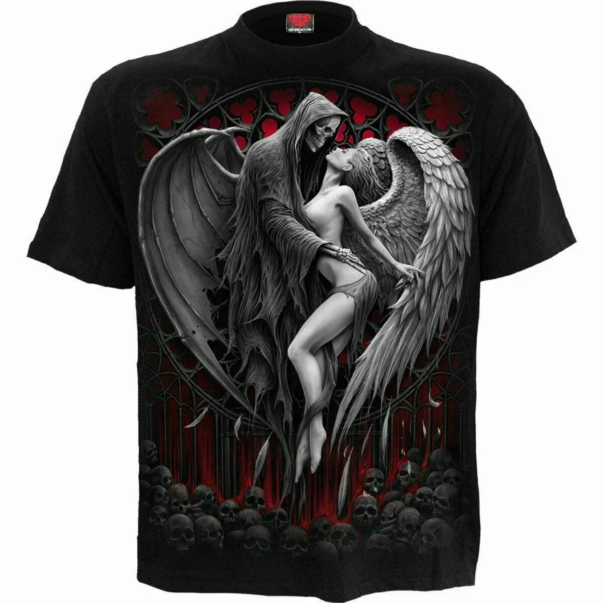 Spiral Direct FORBIDDEN T-Shirt/Biker/Goth/Skull/Horror/Angel/Reaper/Top/Tee Unisex T-shirt, Sweatshirt, Hoodie, Long Sleeve Tee - T-Shirt, Sweatshirt, Hoodie